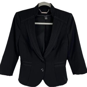 White House Black Market Womens Blazer Size 2 Military Style Jacket Career WHBM